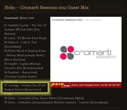 Proff Remix on Cromarti Sessions 002 with Holic